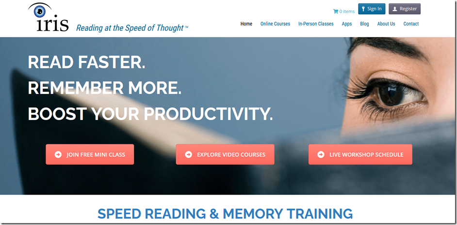 Iris Reading - Speed Reading & Memory Courses Bundle